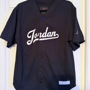 Jordan Black Button-Up Men's Jersey